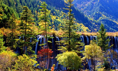 Nuorilang-Waterfall-Jiuzhaigou